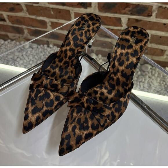 ZARA Leopard Print Heeled Shoes NWT - Picture 12 of 16